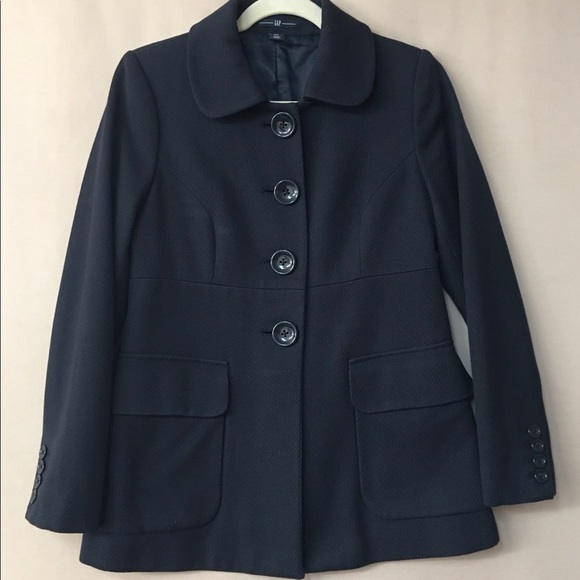 Gap women’s Navy Pea coat Sz S - Picture 1 of 11